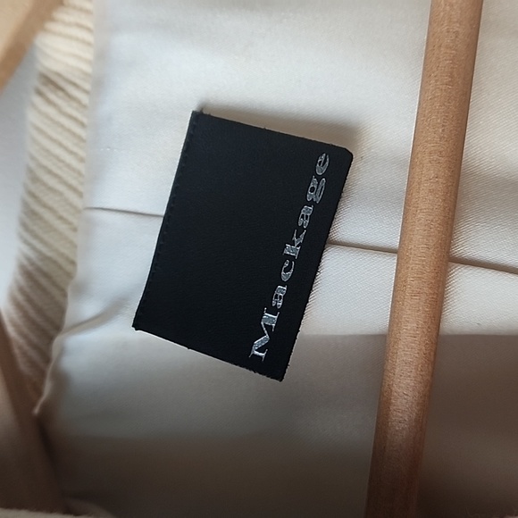 Mackage Wool Blend Real Leather Trim Stunning Trench Style Belted Coat - Picture 2 of 14